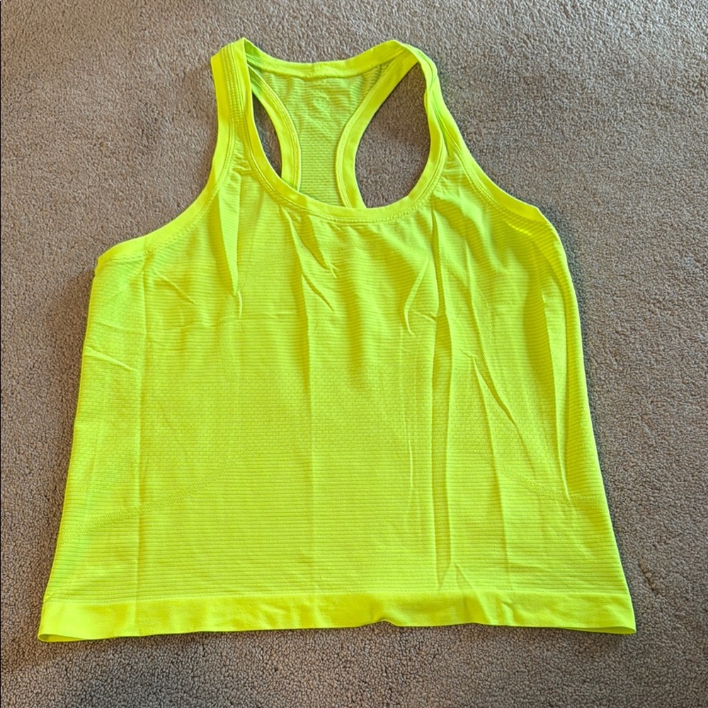 Lululemon Siftly 2.0 Neon Yellow Tank Top